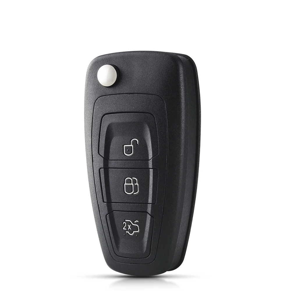 KEYYOU 3 Buttons Fob Modified Flip Folding Remote Car Key 433MHz 4D63 Chip For FORD Focus Fiesta Mondeo With HU101 Blade ASK