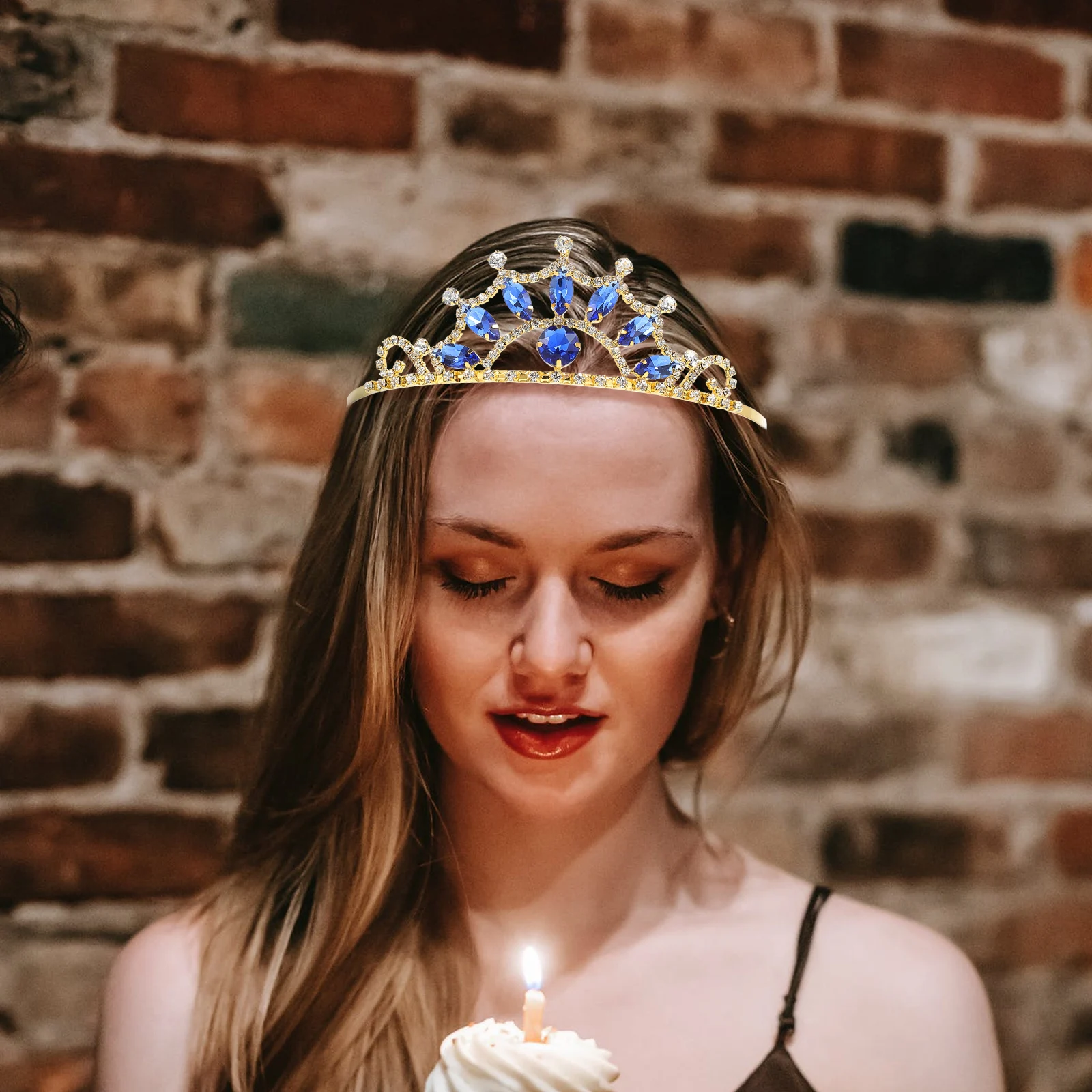 

Rhinestone Crown Hair Accessory Elegant Princess Tiara Wedding Party Photography Show Bridal Girl Headb Lightweight Comfortable