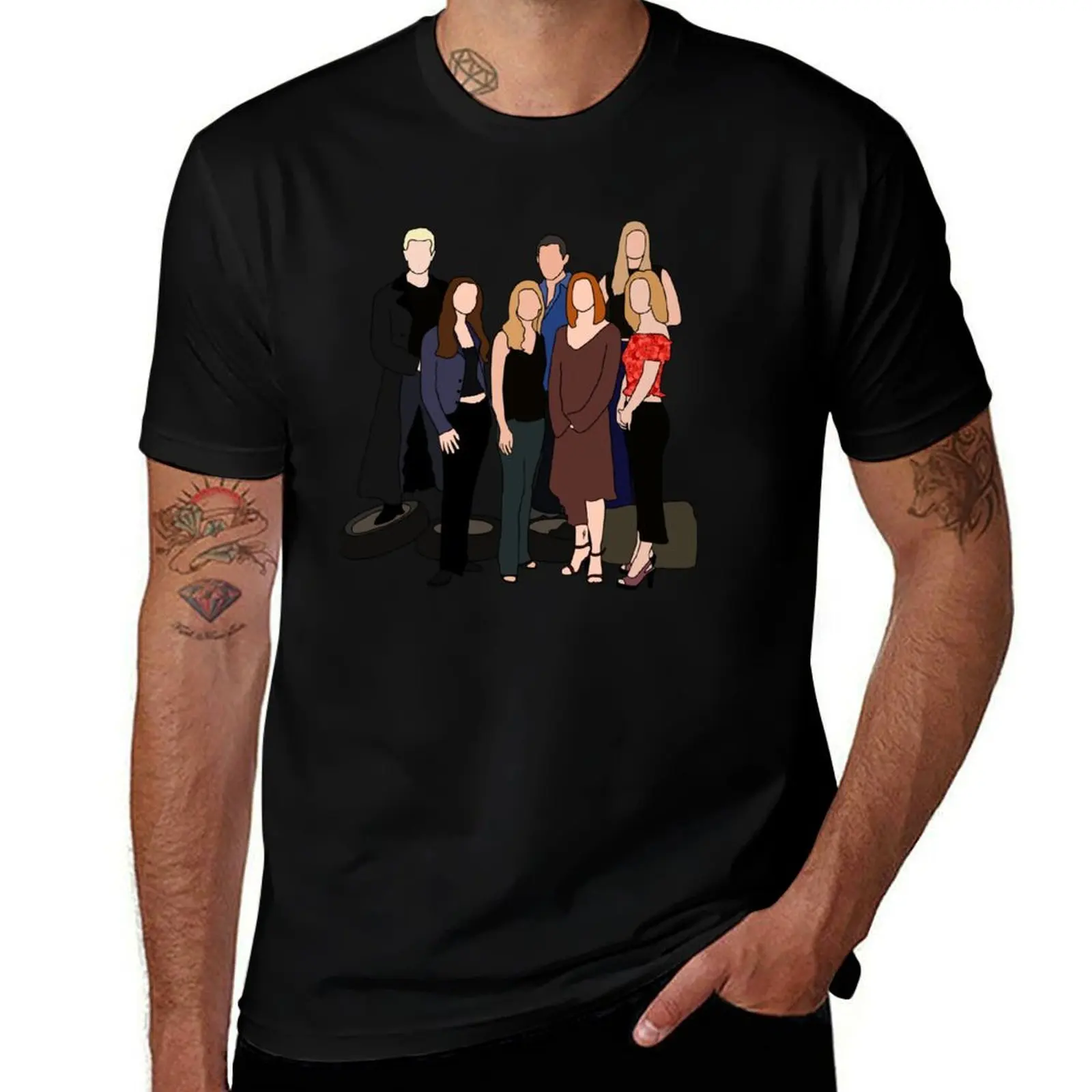 

Buffy cast T-Shirt Plus Size Lightweight Top