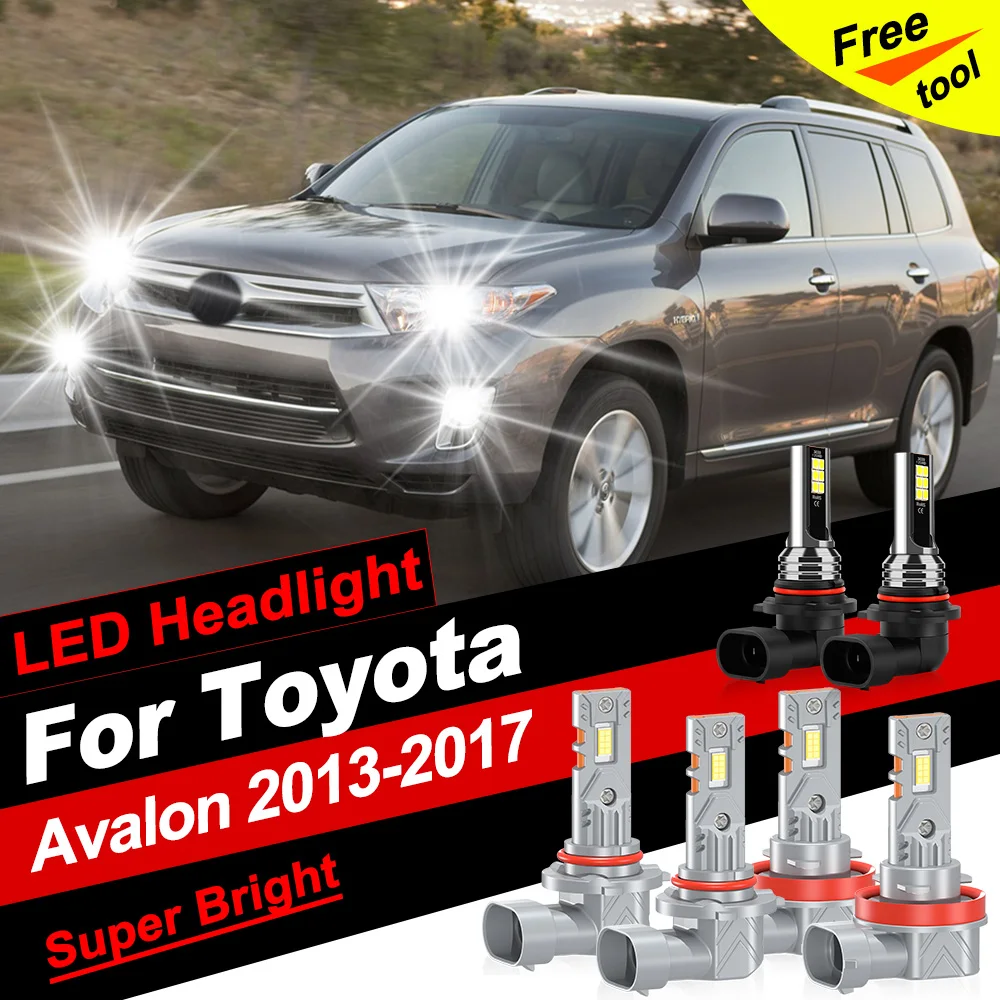 

45000LM Car LED Headlight 6000K CSP Chips High Low Beam Headlamp Fog Light 12V For Toyota Avalon 2013-2016 2017 Plug and Play