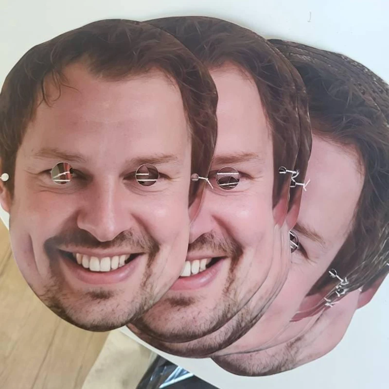 تخصيص قناع الوجه تأثيري حزب DIY خدعة كابينة تصوير اللباس قناع فريق الزفاف حزب متعدد الأغراض اللباس قناع ﻿