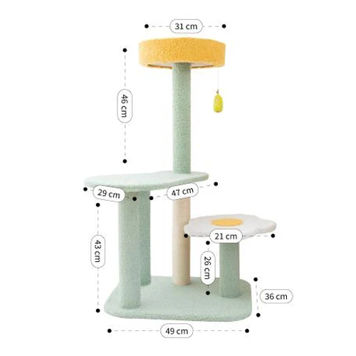 Pet Cat Product Multi-Level Cat Tree Kittens Activity Climbing Cat Flower Tower With Scratching Posts Kitty Pet Play House