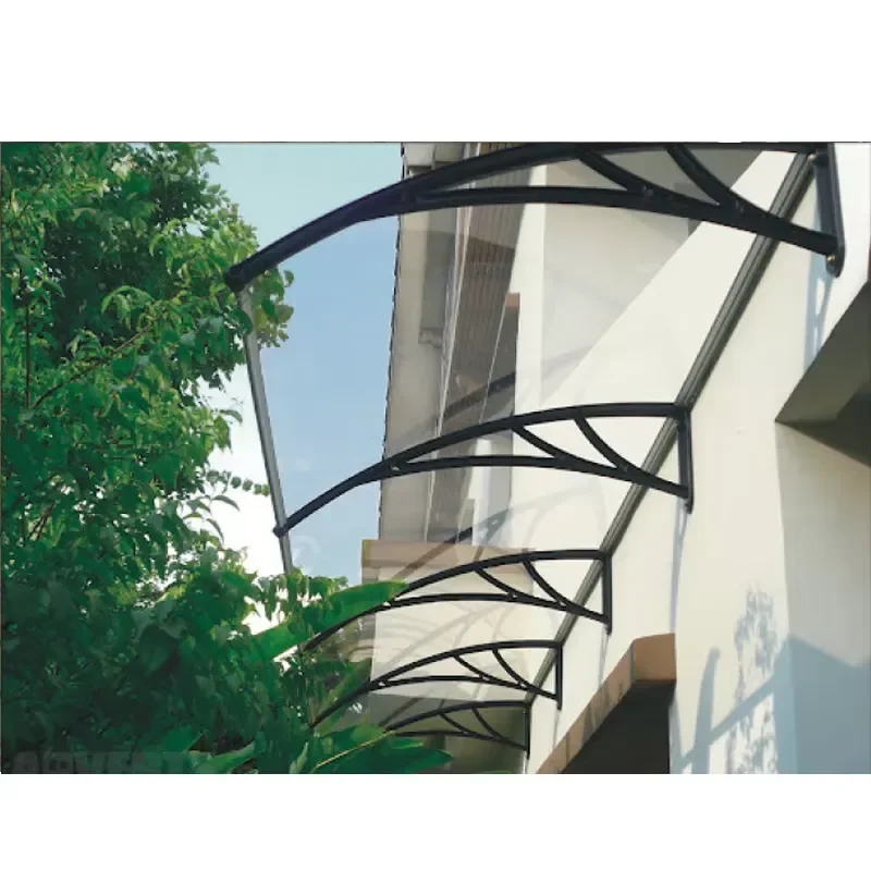 Modern Window Awning Outdoor Rain Shade Canopy Durable Building Material Sun Protection Shelter for Home Garden Patio Decor