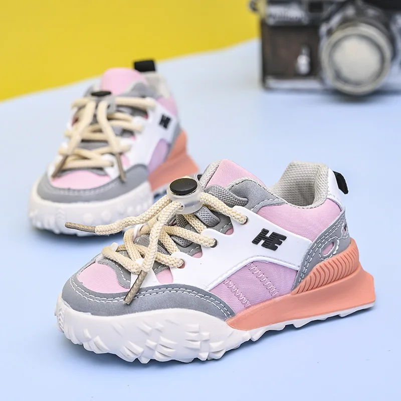 Children Shoes Flat Sneakers Boy Girl Non-slip Sneakers Casual Breathable Kid Shoe Outdoor Lightweight Tennis Shoes High-quality