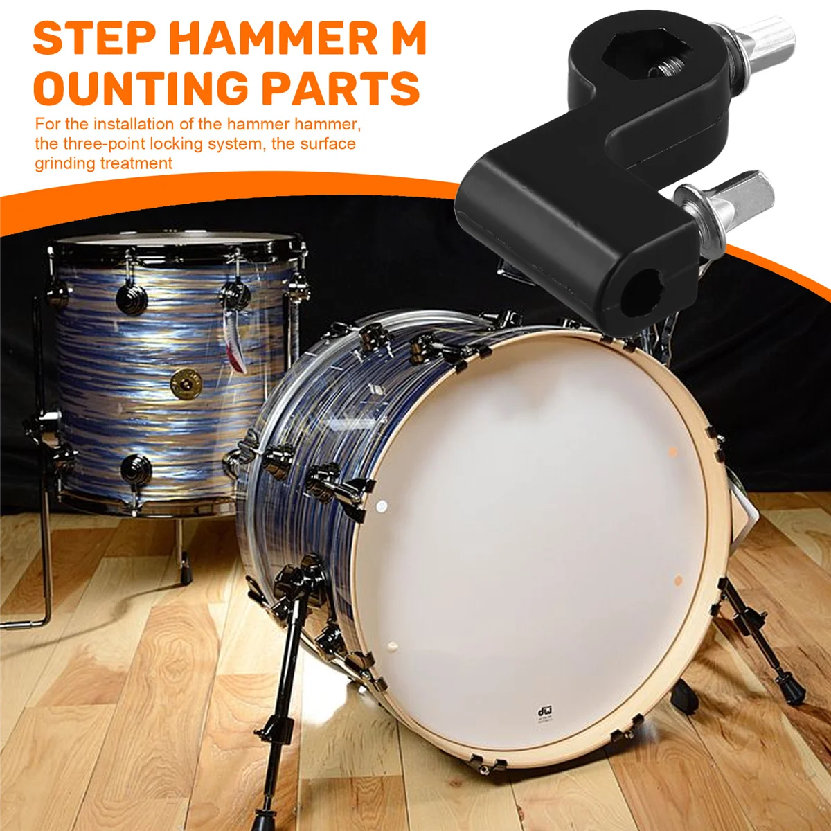 A71P طبلة الجاز طبل دواسة واحدة خطوة المطرقة تصاعد أجزاء التجميع خطوة المطرقة الملحقات الأسود #4