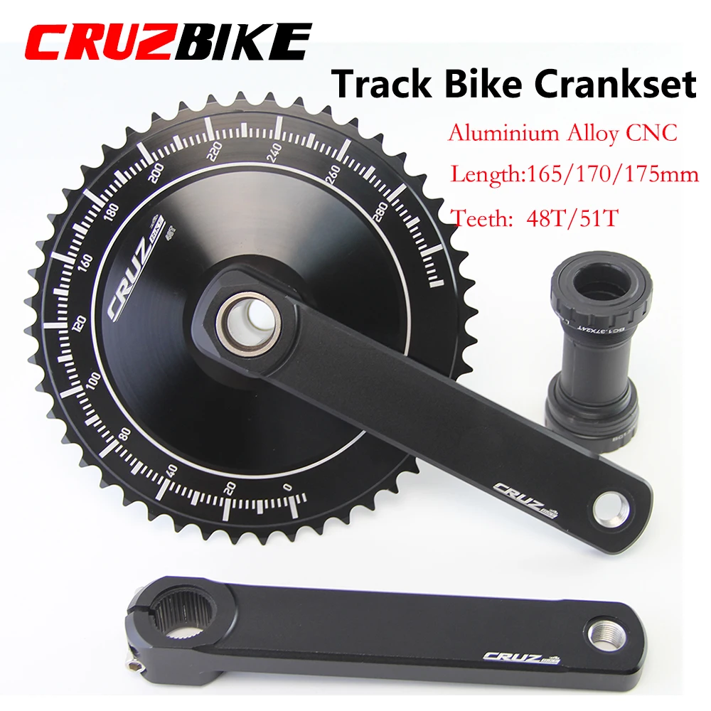 CRUZbike Track Bikes Chainring Road Bicycle Chainwheel Three Bolts Straight Mounted Chain Wheel 48/51T