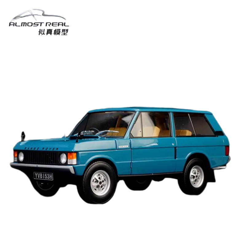 1:18 Range Rover 1970 blue alloy roller miniature model, adult decoration, boy toy, children's holiday birthday gift