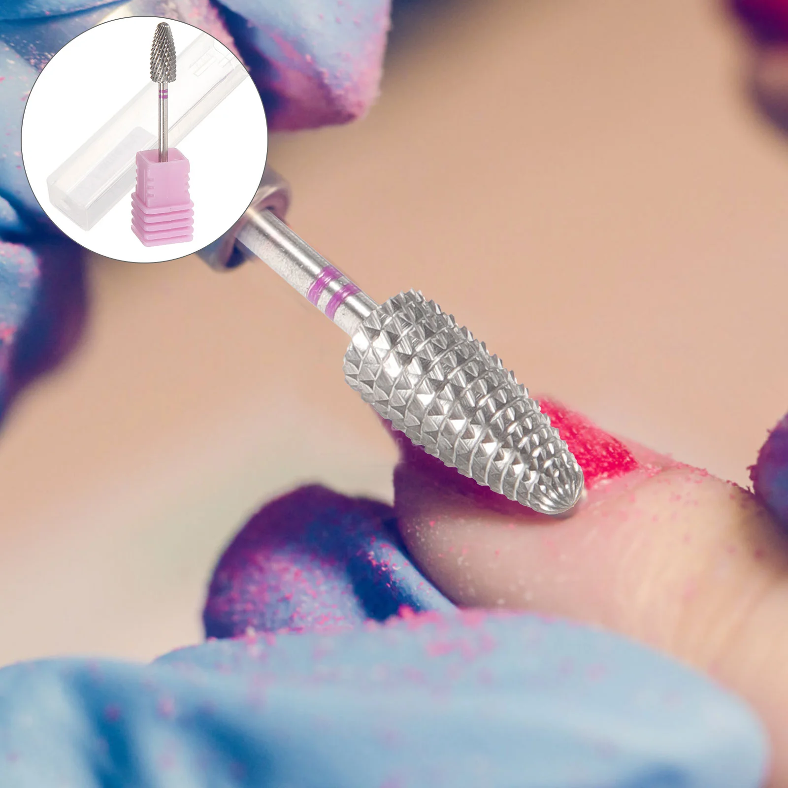 Brocas de manicura para cutículas con cabezal de molienda de acero de tungsteno para uñas para limpiador