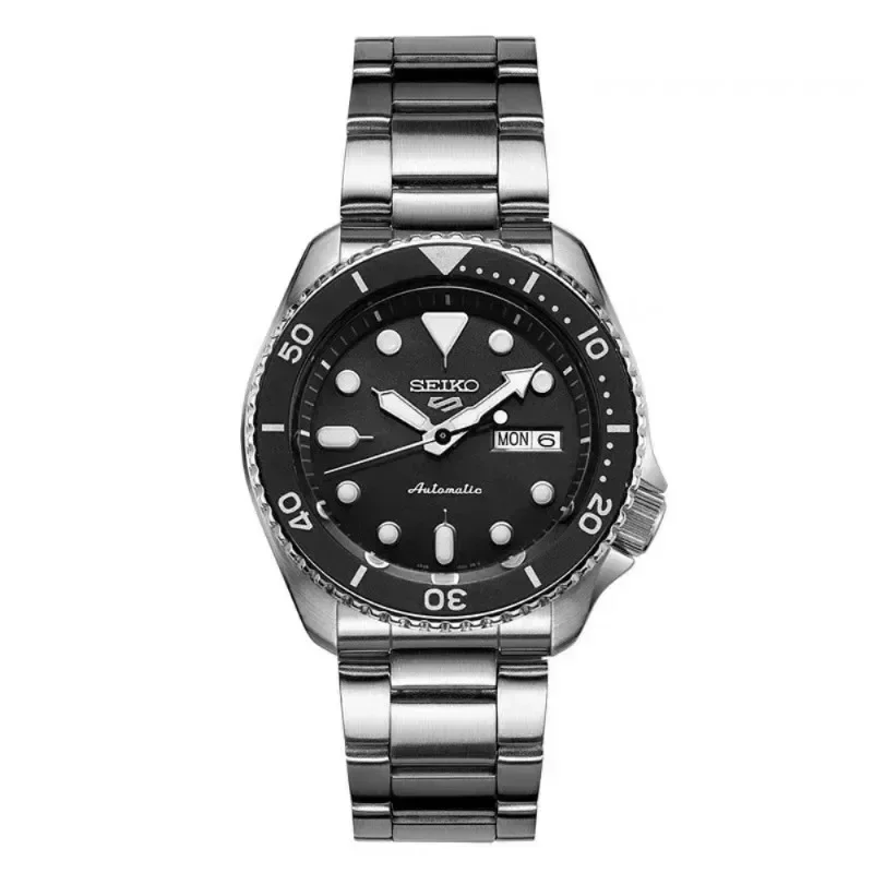 100%Original SEIKO Watch SRPD53K1 for Seiko 5 Series Men\'s Watches Calendar Waterproof Steel Band Round Rotatable Wristwatches