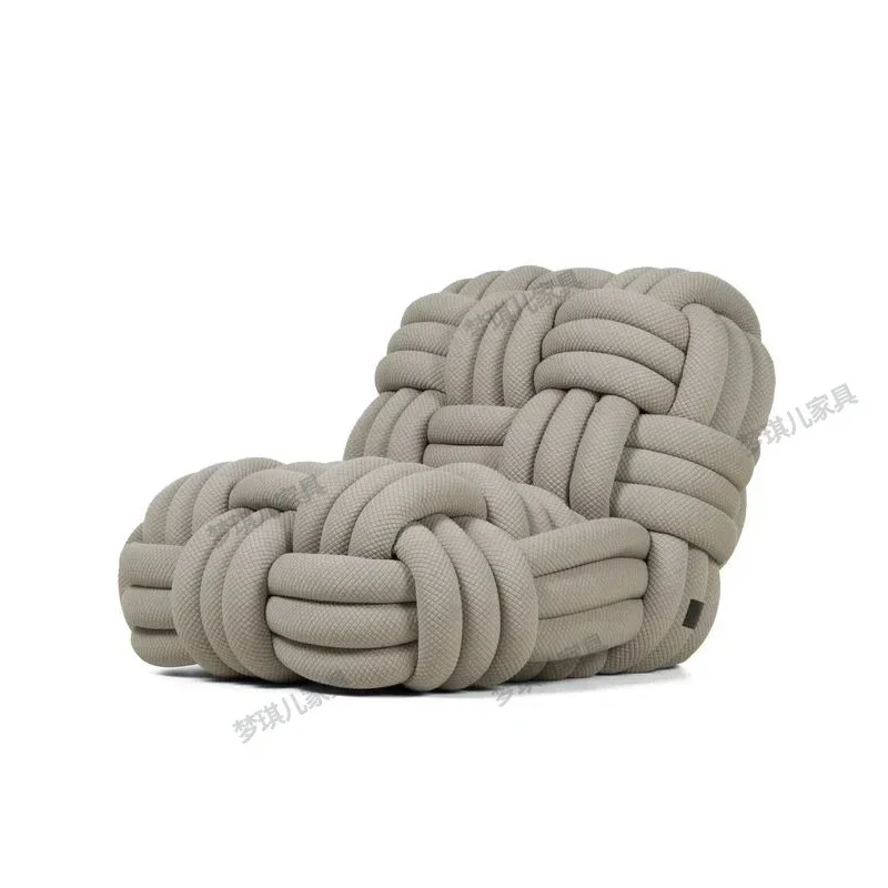 Bends and Hitches Woven Chair Sofa Recliner Designer Creative Personality New Knitted Leisure Chair