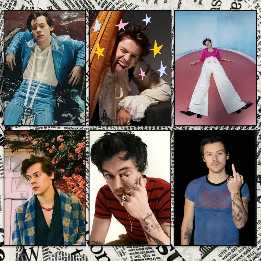 H-Harry Style-s Love On Tour  Poster Self-adhesive Waterproof Paper Sticker Coffee House Bar Room Wall Decor