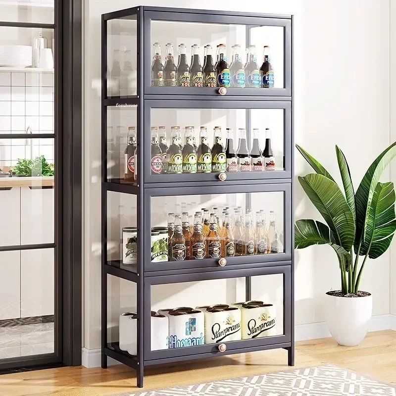 European Acrylic Display Cabinets for Living Room Hotel Furniture Simple Bar Wine Storage Rack Cabinet Home High-end Showcase