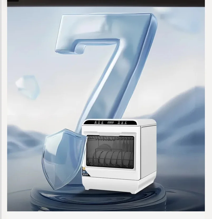 

220V Deshichu T8-ProMax Dishwasher Dual Inlet Auto Dry No Installation Home Use CBB