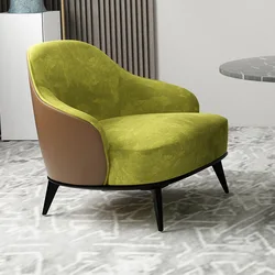 Lounge Chair Living Room Armchair Modern Luxury Reception Sofa Comfortable Relaxing Chairs with Back Nordic Single Black Sofas