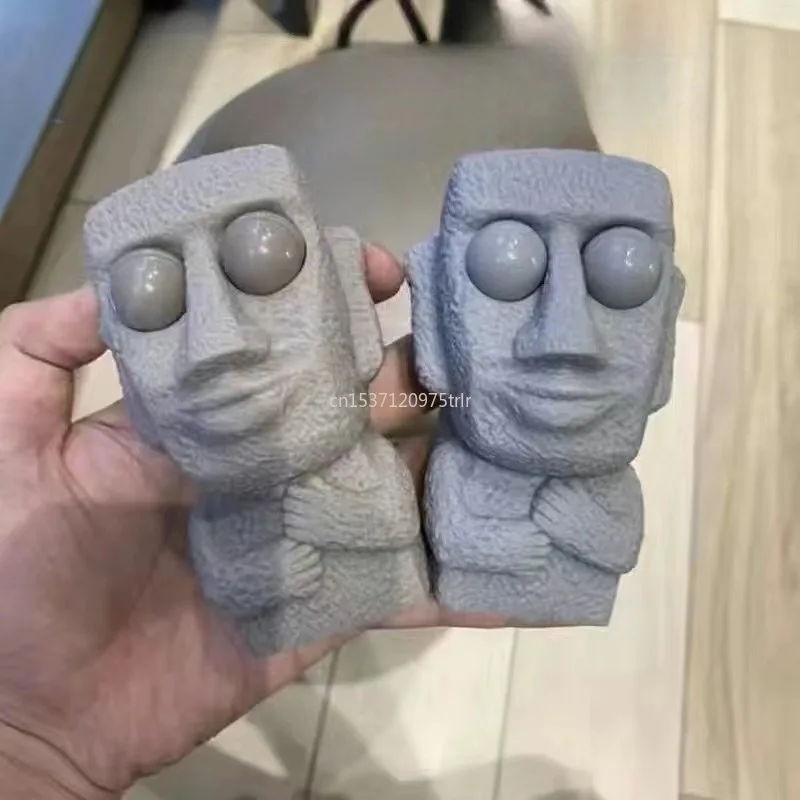 

Каменный человек, игрушка для снятия стресса, медленно отскоки, мягкая статуя, сжимаемые глаза, интересное выражение, расслабляет стресс, детский подарок