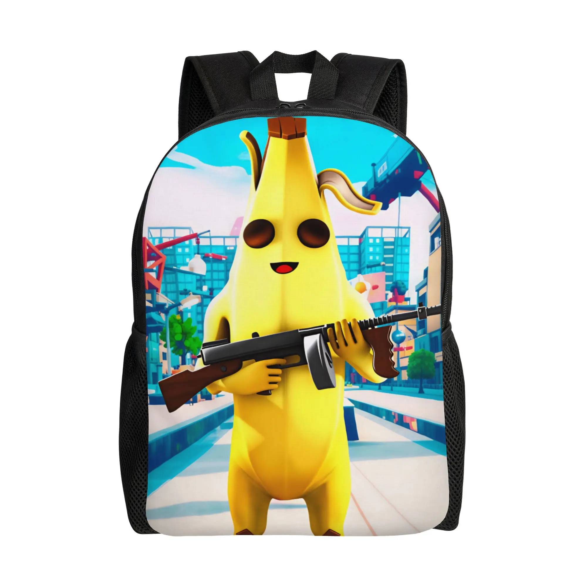 Peely Victory Royale Banana  Backpack  Leisure Backpacks Women Men Hiking Big School Bags High Quality Rucksack