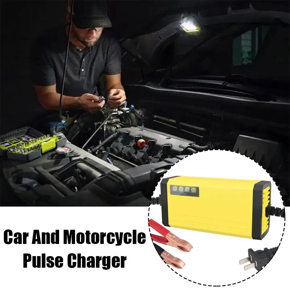 Car Motorcycle Battery Charger 12v 2a Led Display Battery Charger Pulse Repair Power Supply Suitable For Car Motorcyc R4f9