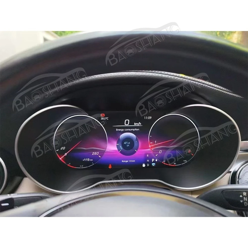 Digital Cluster Virtual Cockpit  for C W205 GLC Instrumentation Car Multimedia Player Dashboard Speedometer