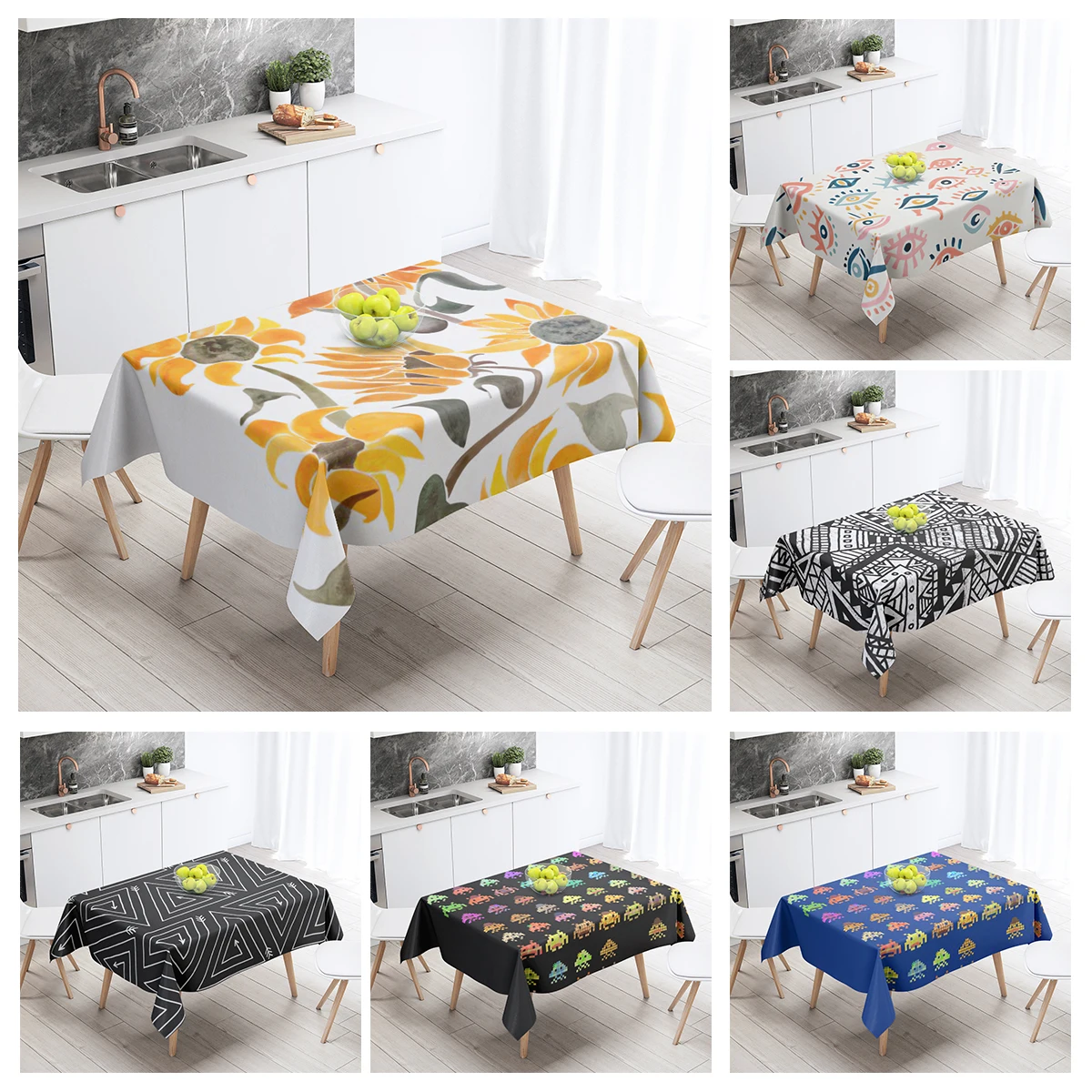 Home Simplicity  tablecloths for dining  Anime decoration and rectangular table accessorieswaterproof cloth Anti-staintablecloth