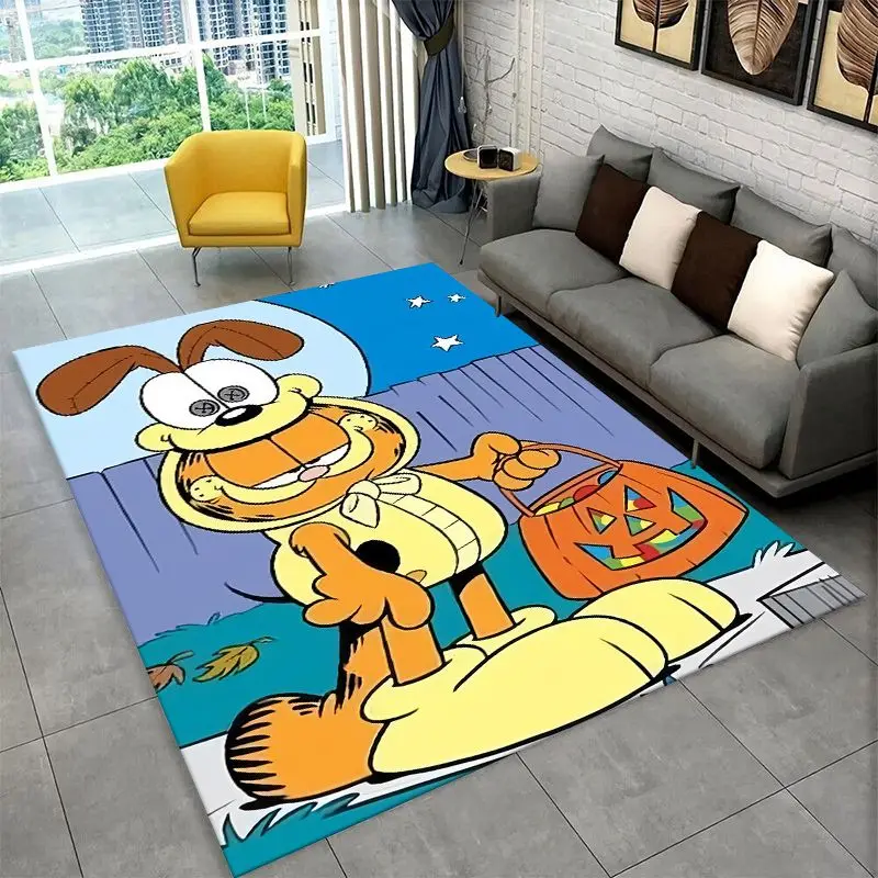 Kawaii G-Garfield Cartoon Cat Living Room Non-Slip Area Rug Soft Carpet for Bedroom Kids Playroom Sofa,Home Decor Doormat Gift