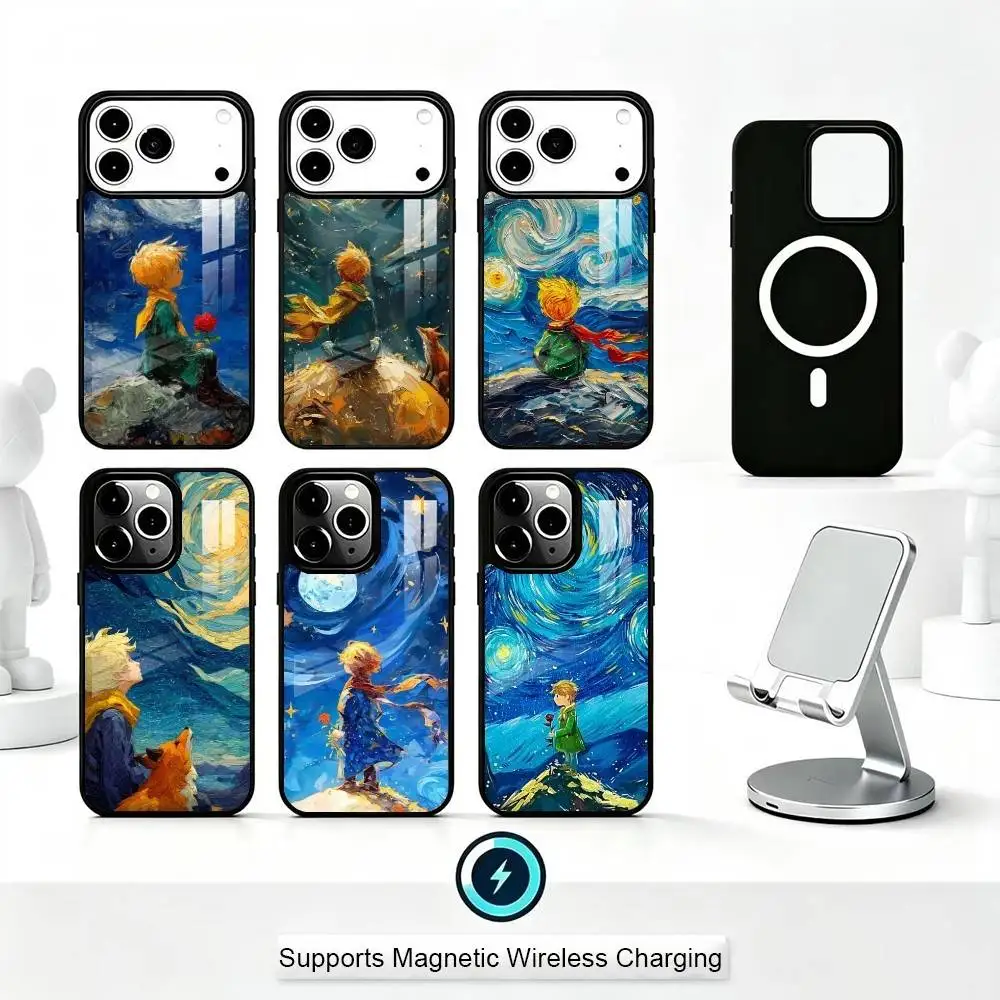 

Classic L-Little P-Prince-p Oil painting Phone Case For iPhone17,16,15,14,13,12,11 Plus,Pro Allows magnetic wireless charging