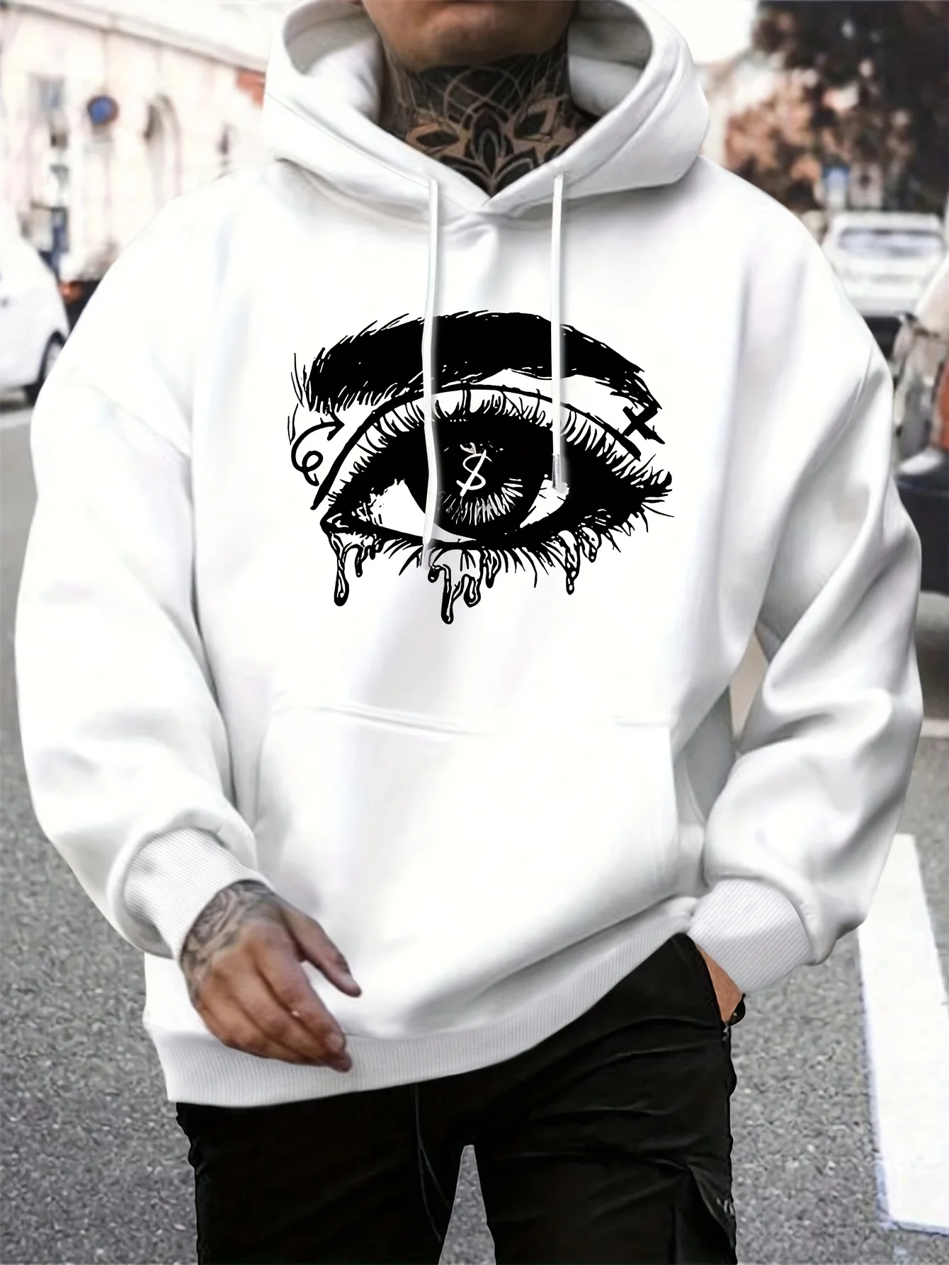 Men's Autumn-Winter Money Eye Control All Patterns Printed Hooded Sweatshirt StylishandComfortableLoose-Fitting HoodedSweatshirt