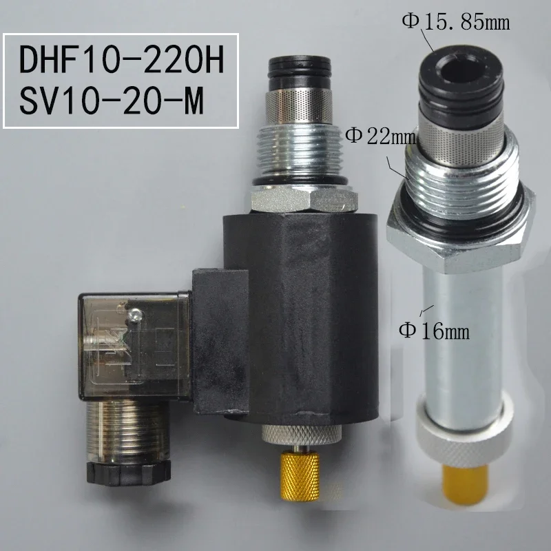 

Two-position Two Normally Closed Threaded Hydraulic Valve Cartridge Solenoid Valve DHF10-220H SV10-20M