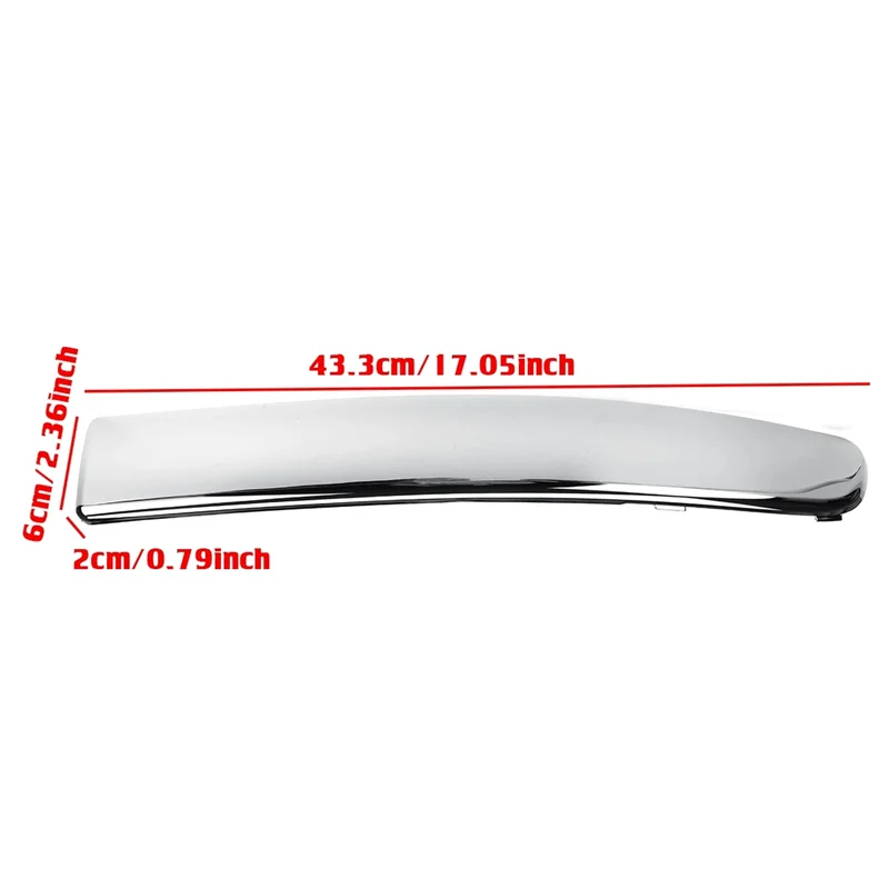 

4PCS Chrome Front Bumper Moulding Trim Strips Set for FIAT 500 2007-2015 Exterior Bar Lower & Upper Trim Panel -N25R