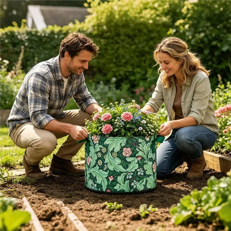 EYFL-Plant Grow Bags Breathable Thickened Fabric Heavy Duty Pots With Handles Potato Growing Containers For Tomato Flower