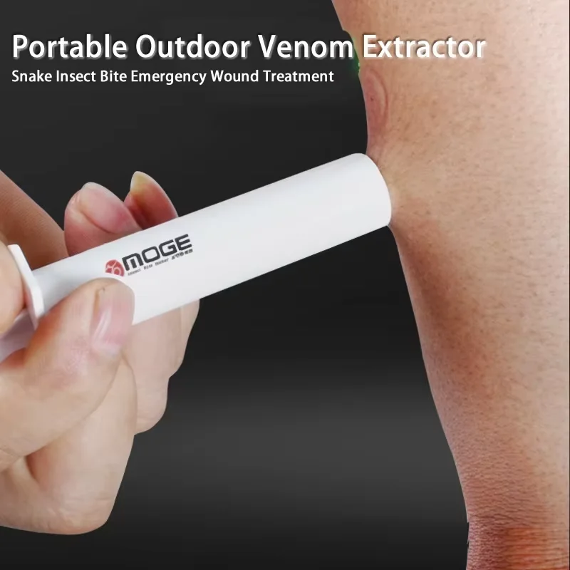 Outdoor Portable Bee Insect Bite Sting Emergency Wound Treatment Kit Mini Vacuum Venom Extractor For Outdoor Camp First Aid Kit