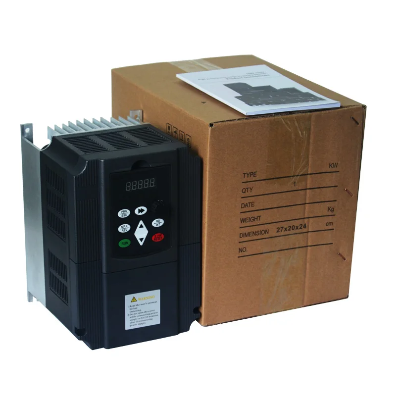 5.5KW/4KW 220V to 380V 3 Phase 5HP VFD Variable Frequency Inverter Converter Changer Variator for Motor Speed Control Invert