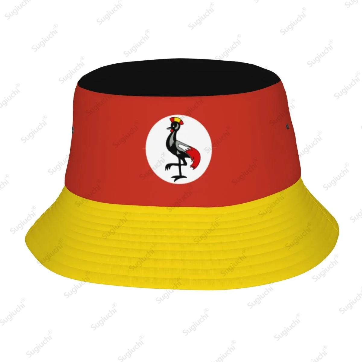 

2025 Uganda 3D Flag Men Women Bucket Hat Outdoor Sun Protection Cap Breathable Mesh For Fisherman Camping Hiking