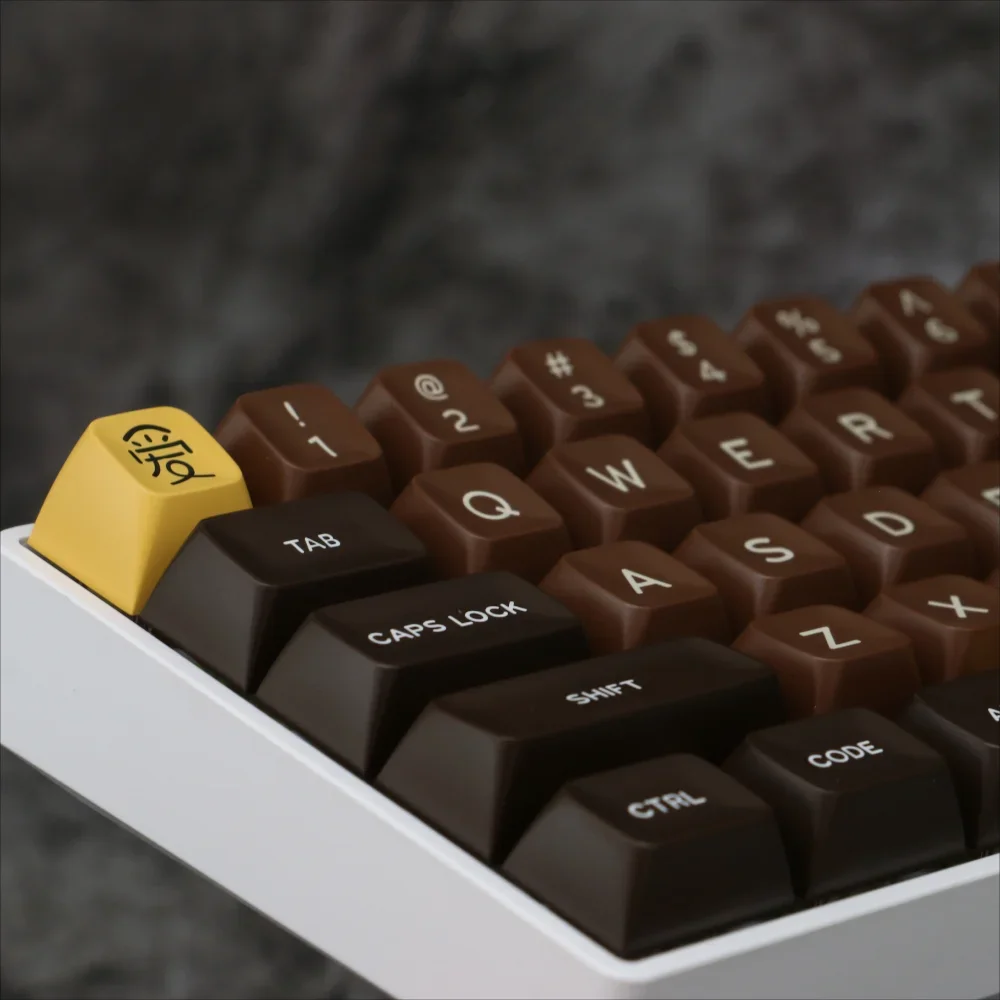 GMK Chocolate Keycap Set ABS Large Complete SA Height for 60/64/84/98/108 Mechanical Keyboard MX Switch