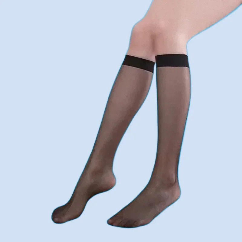 5/10 Pairs High Stockings Ultra-thin Half-Length Invisible Breathable Calf Mid-tube Women's Socks High Quality Women Stockings