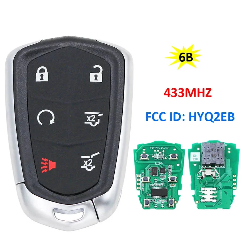 

CN030011 Aftermarket Remote Key For Cadillac Escalade Smart Key 433Mhz Pcf7937E Ncf2951E Transponder Chip FccId Hyq2Eb