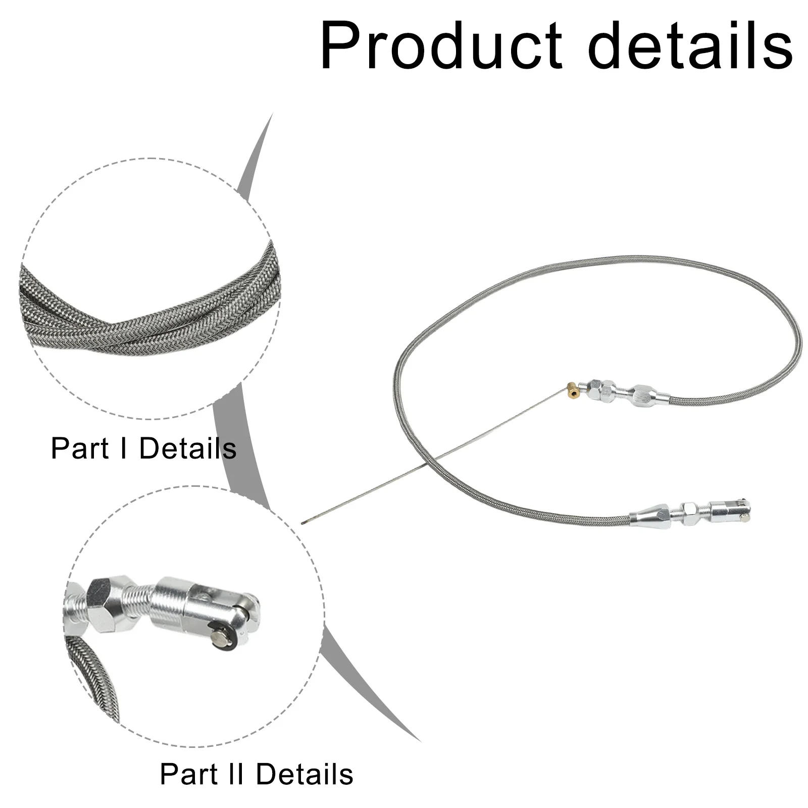 for Gas Cable Throttle Cable Kit for braided Throttle Fit Most Gas Pedals For LS1 Engines 4.8/5.3/6.0L For LS1 Engines 5.7L
