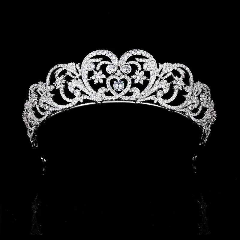 

New Royal Romantic Love Crown Princess Diana Light Luxury Stereo Jewelry Women's Dress Decorative Tiara Wedding Host Gift H-49