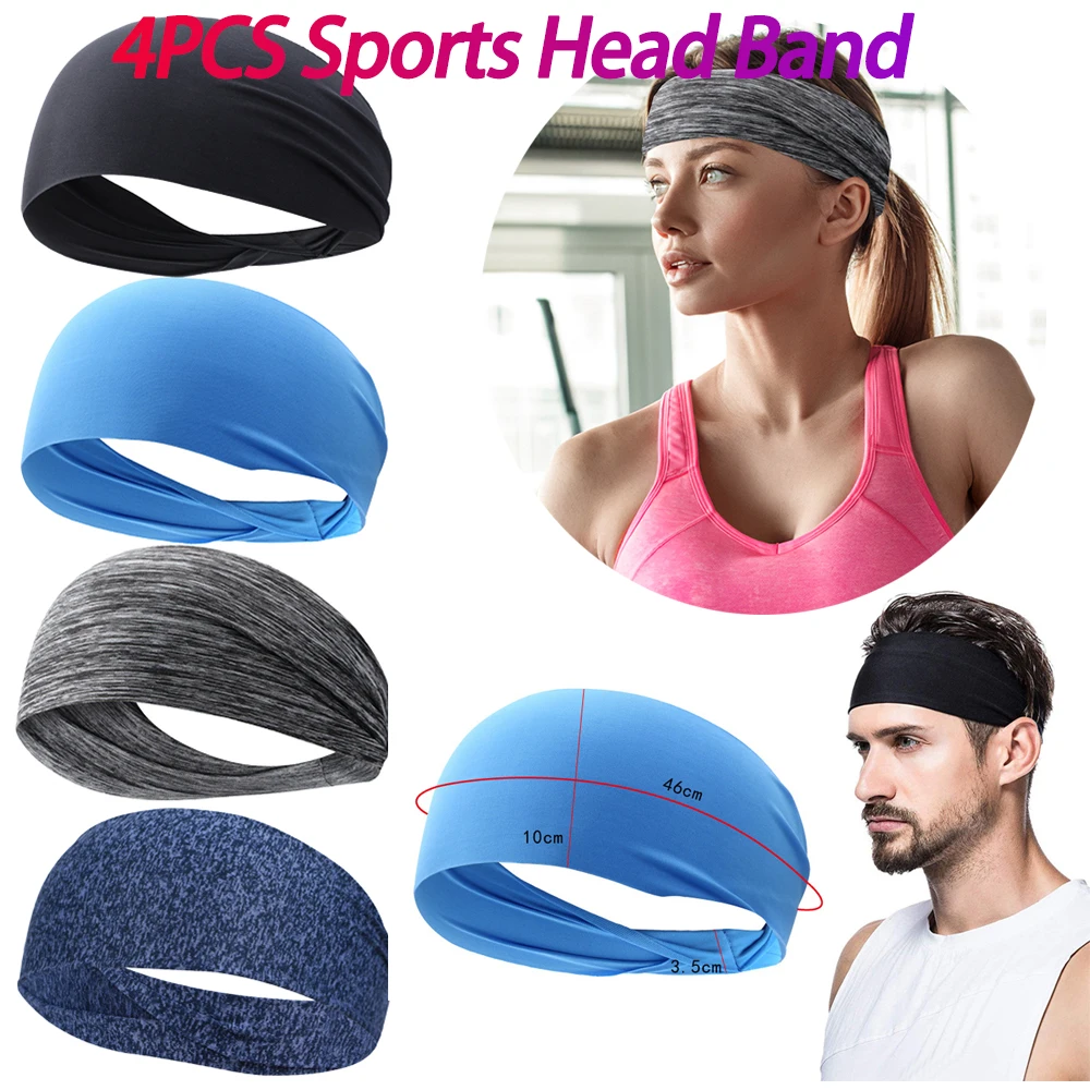 

Elastic Headband Quick Dry Sweat Absorption Headdress Anti-slip Running Head Band Breathable for Men Women