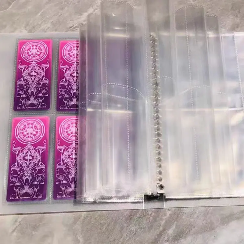 Pasta transparente Binder para cartões de proteção, páginas álbum, coleção, transparente, plástico, armazenamento, cartões fotográficos, B5, 1/12 bolsos, 30pcs