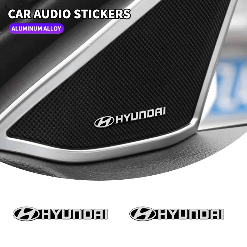 2/4 قطعة ثلاثية الأبعاد شارة ألومنيوم شعار ملصق لشركة هيونداي توكسون أكسنت إلنترا سانتا في سوناتا I30 I40 ix25 ix35 سولاريس اكسسوارات #1
