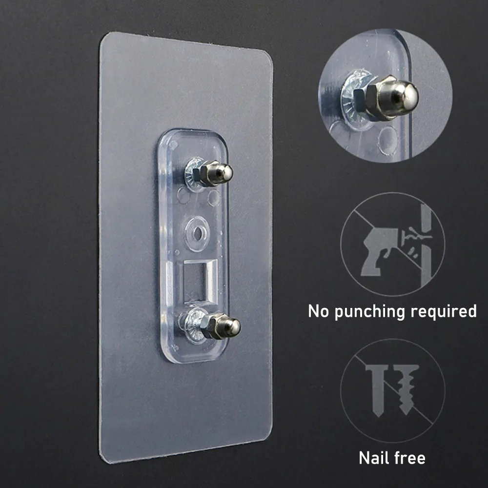 No Punching Double Hole Screw Sticker Wall Picture Hanger Wall Hanger Camera Nail Free Stickers Wall Screw Sticker Screw Hook