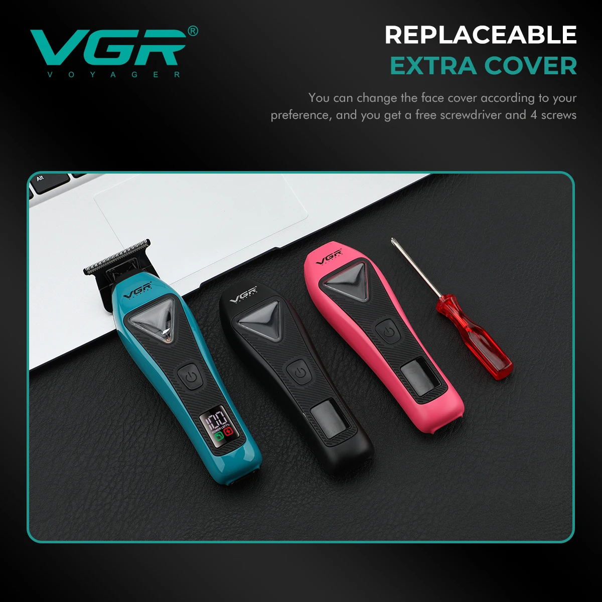 VGR new magnetic levitation electric hair clipper high-end oil head carving hair clipper 10000 RPM high-end push shear V-035T