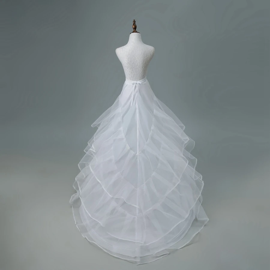 New Arrival Bridal Wedding Petticoat 2 Hoop Large Trailing Petticoat Underskirt Bride Petticoats Vestidos De Noiva