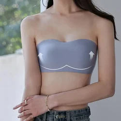 Women Tube Strapless Bra Chest Wrap Bandeau Seamless Breathable Underwear Tops Non Slip Invisible Bralette Push Up Women's Bra