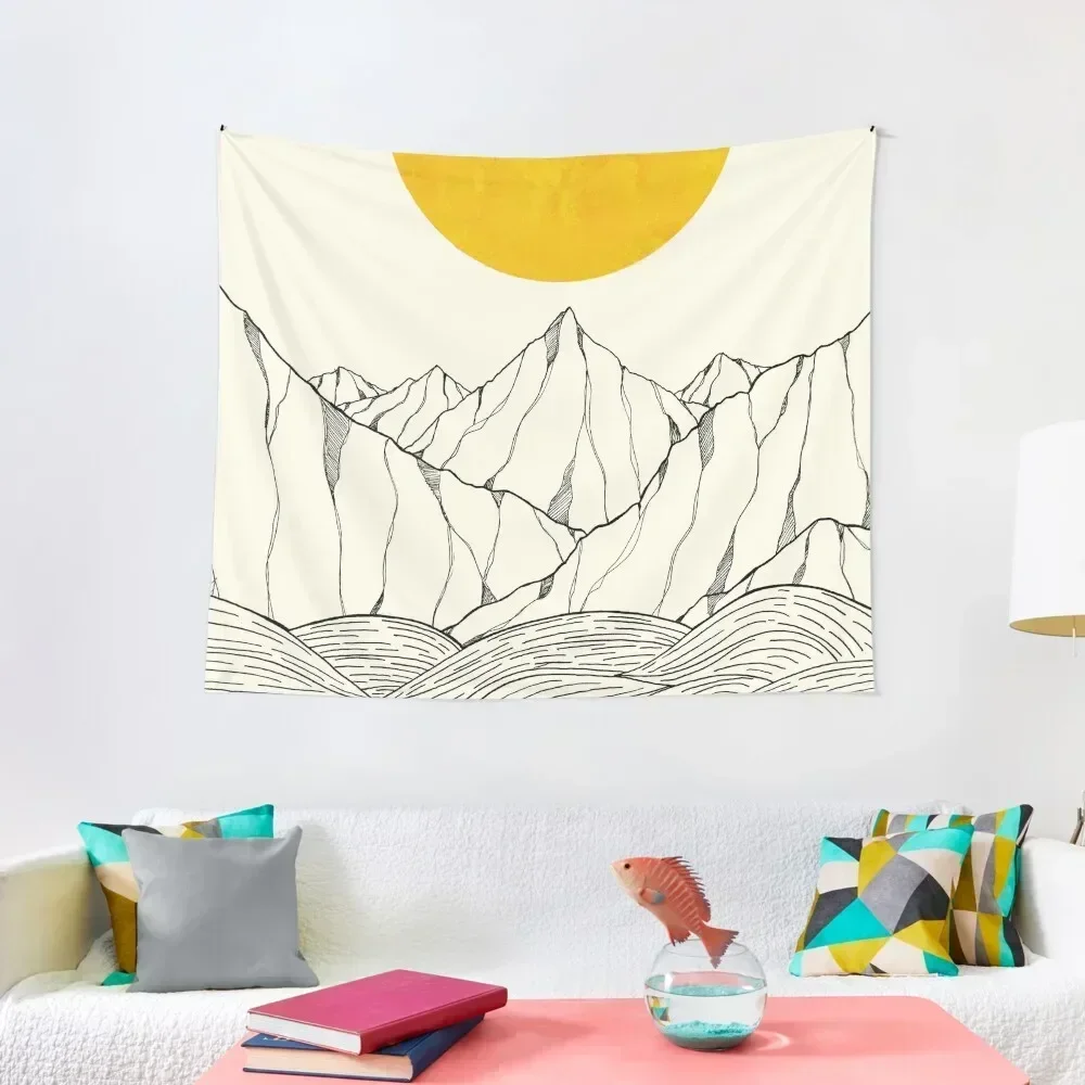 The sea cliffs under the giant sun Tapestry Aesthetic Room Decors Decorative Wall Aesthetic Room Decor Korean Tapestry