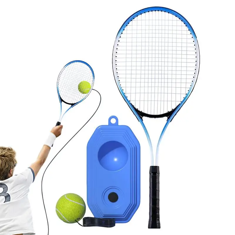 Tennis Trainer Rebound Ball Tennis Practice Trainer Gear Practice Equipment For Kids Beginners Includes Storage Bag Base Ball