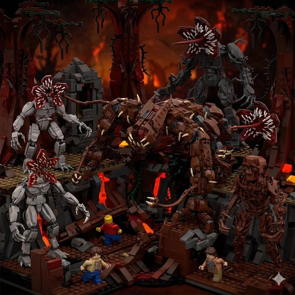 

Набор строительных блоков MOC: Ужасающий научно-фантастический инопланетный монстр, подвижная фигурка-каннибал в виде цветка, модель из кирпичиков для детей