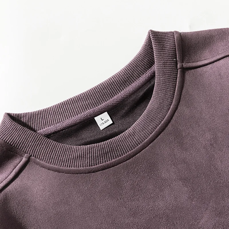 2025 New Style Leather Canvas Solid Color Sweatshirt for Men - Spring New American Retro Shirt for Couples - Hooded Coat