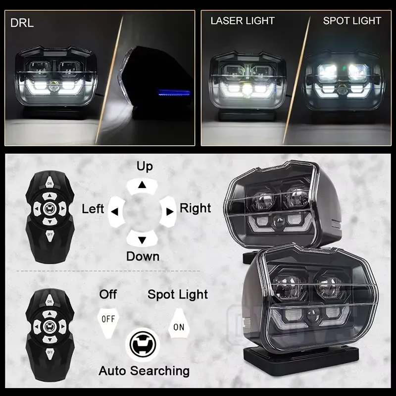 Wireless Remote Control Led Search Light with Lights Projector Marine Search Lights