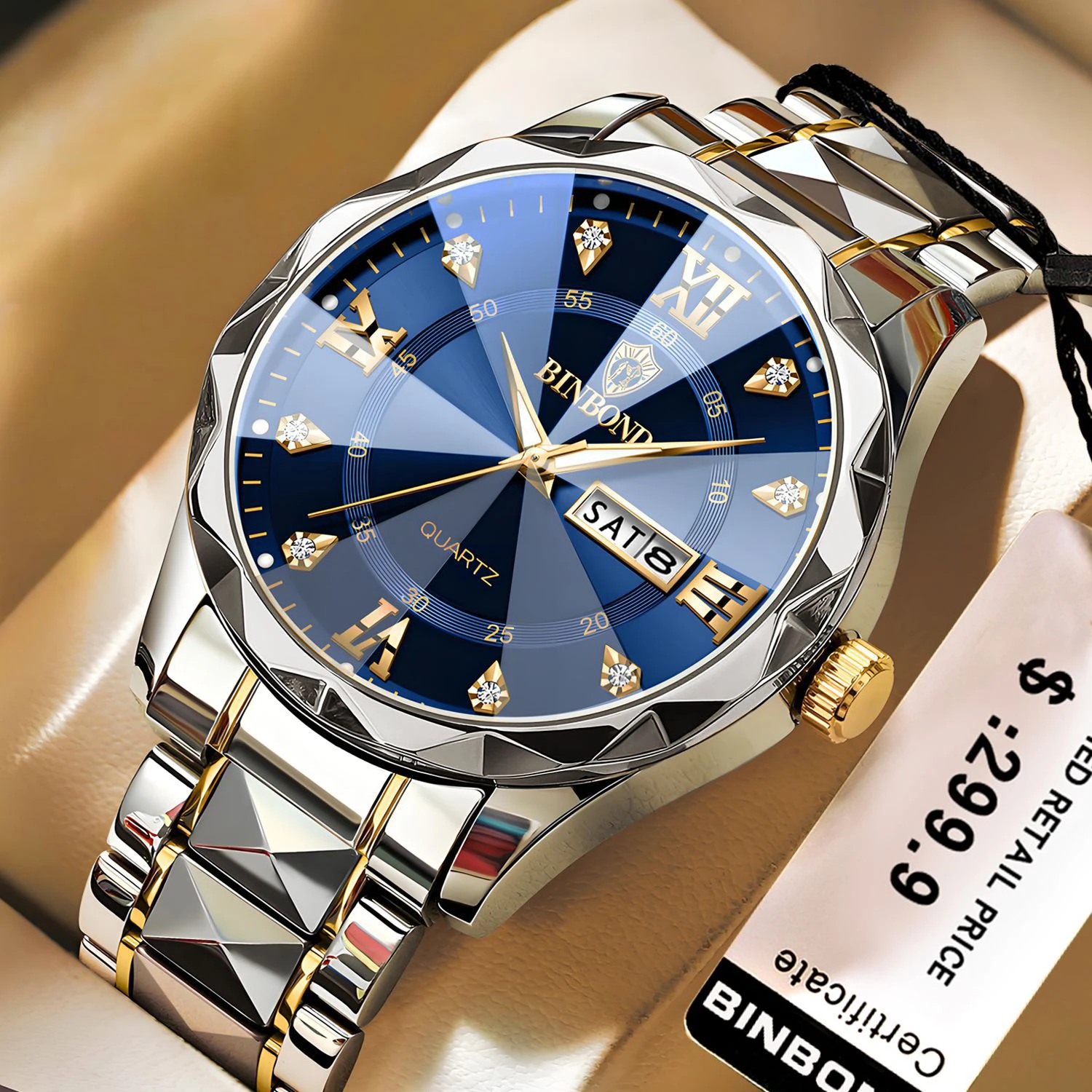 

ZH101 Повседневные и модные мужские часы, водонепроницаемые, с ночником, кварцевые часы с двойным календарем, деловые часы, подарок, часы для мужчин